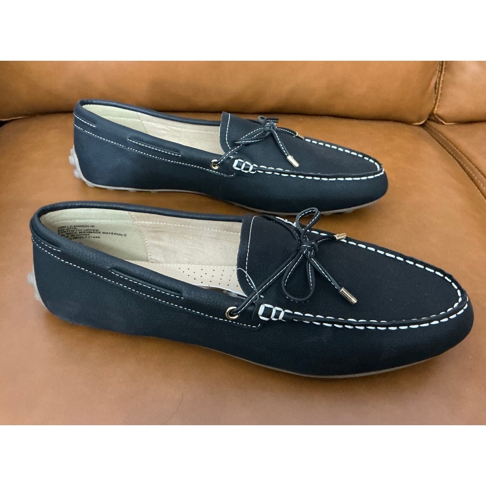 Liz Claiborne Kingslie Loafers Womens 10 Black New Memory Foam Driving Shoes